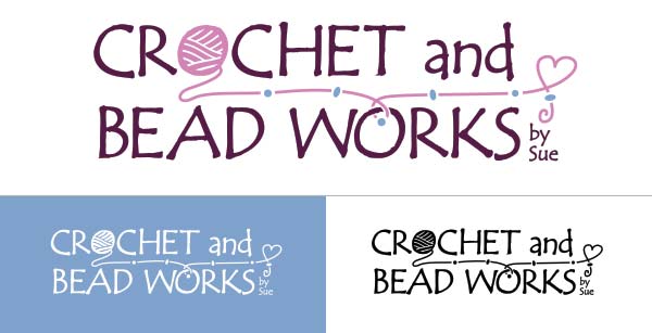 Logo design options for Frontenac-based artisan Crochet and Bead Works